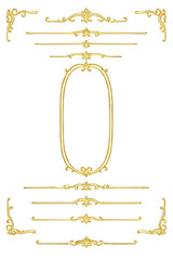 高級感のある華奢ゴールドフレームセット