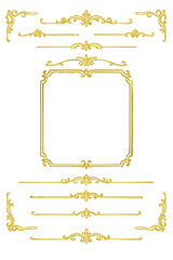 高級感のある華奢ゴールドフレームセット