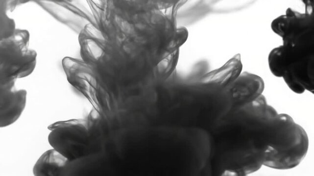 Minimalist Ink Background Abstract, fluid movement of monochrome liquid patterns