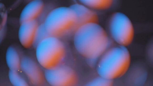 Minimalist Ambient Motion Focus on the slow, almost imperceptible movement of soft, duotone bokeh orbs, gently lit from above, providing a sophisticated and abstract background animation.