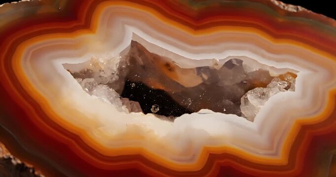 Colorful Agate Geode Slice Abstract Stone Texture