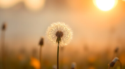 Fototapeta premium A dandelion in field