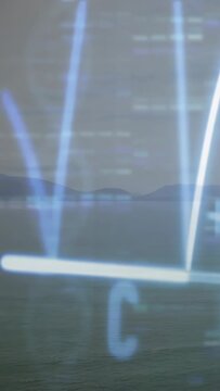 Vertical video: Starting arc rising, neon graph shifting, spikes lining, bases cycling showing DNA