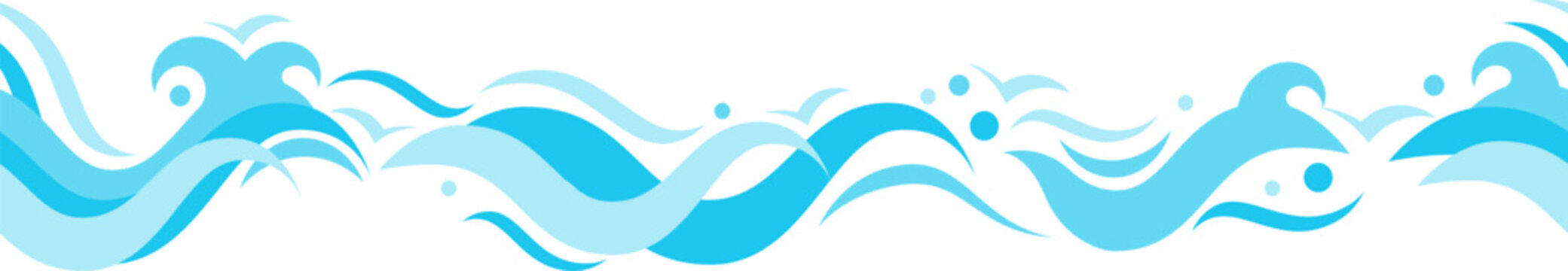 Blue waves flowing abstract water graphic design