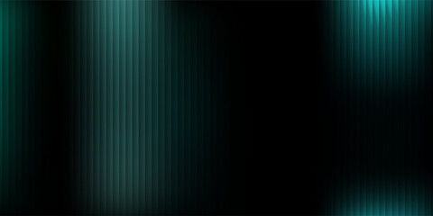 A visually striking abstract composition featuring luminous turquoise vertical lines against a deep, shadowy backdrop, evoking a sense of advanced technology and sleek design. © Ridwan