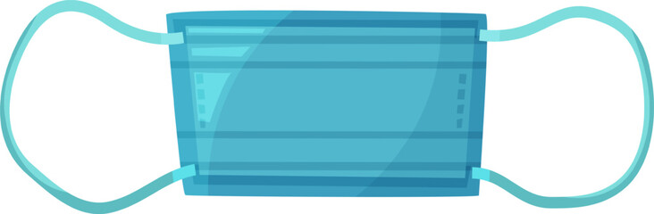Obraz premium Blue face mask illustration preventing virus spread