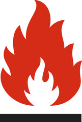 Naklejka premium Flammable fire hazard warning safety icon symbol
