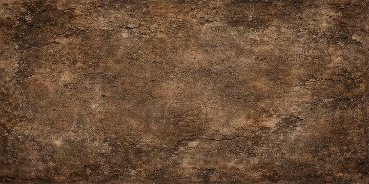 A worn and aged vintage backdrop featuring a stained old paper texture blended with a rough brown antique stone surface for a grungy ancient parchment design