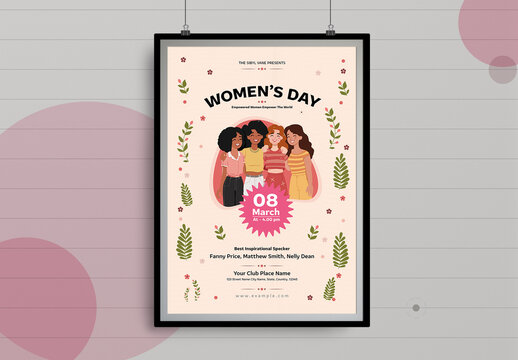 International Womens Day Event Poster Layout