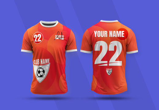 Professional Red Soccer Jersey Design