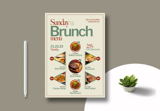 Sunday Brunch Flyer Template Layout