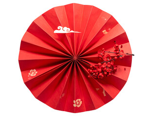 Chinese New Year paper cut decoration isolated on transparent background