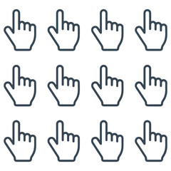 Obraz premium Finger hand icon graphic vector design illustration