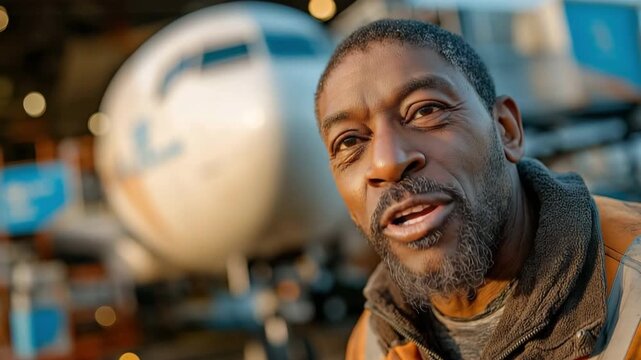 Mechanic at an airport