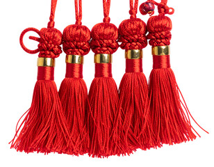 Chinese New Year tassel decoration isolated on transparent background