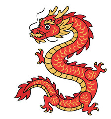 Fototapeta premium Chinese Dragon Illustration - Majestic Mythical Creature