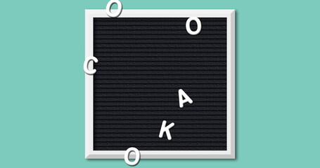 Back to school text on letter board 4k