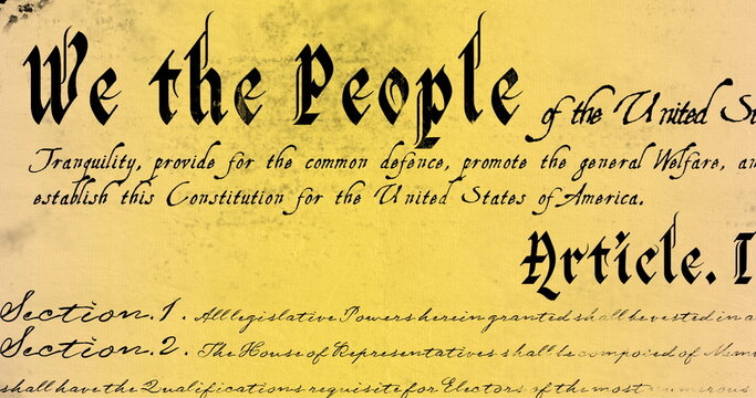 Written constitution of the United States 4k