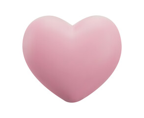 Pink 3d heart icon on a white background.For Valentine 's Day . Vector illustration. A design element for a greeting.