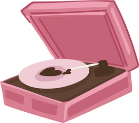 Heart record player cute valentines music sticker