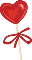Heart balloon with ribbon cute valentines decoration sticker