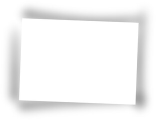 Obraz premium A4 paper mockup vector template with shadow isolated on transparent background. Graphic element. Blank paper mockup vector design. Web banner. Horizontal shadow overlay effect. A set of realistic.