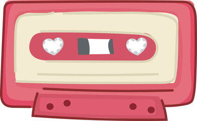Love cassette tape cute valentines retro music sticker