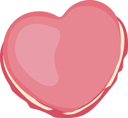 Pink heart candy cute valentines sweet sticker