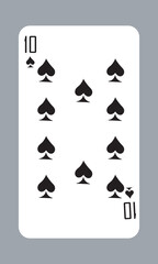 Ten of spades playing card illustration