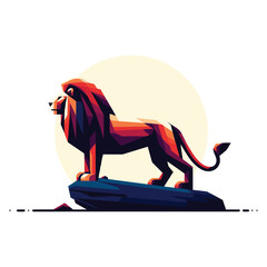 Minimalist Lion Vector Design