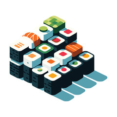 Sushi Rolls Vector Design