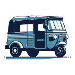 Tuk Tuk Side View Vector Design