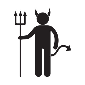 flat icon vector illustration of devil