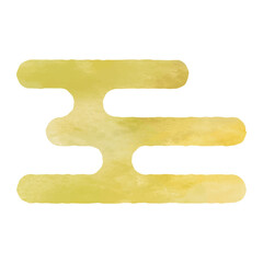 高級感のある金色の水彩の和柄背景素材　エ霞　ベクターイラスト　ゴールド　雲　手描き　和風　レトロ　透明　テクスチャー　年賀状　和柄　新年　広告