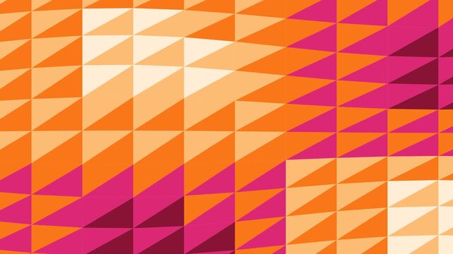 Vibrant Geometric Pattern with Triangles and Squares.