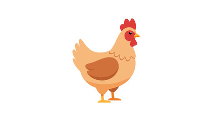 Fototapeta premium Cartoon illustration of chicken.