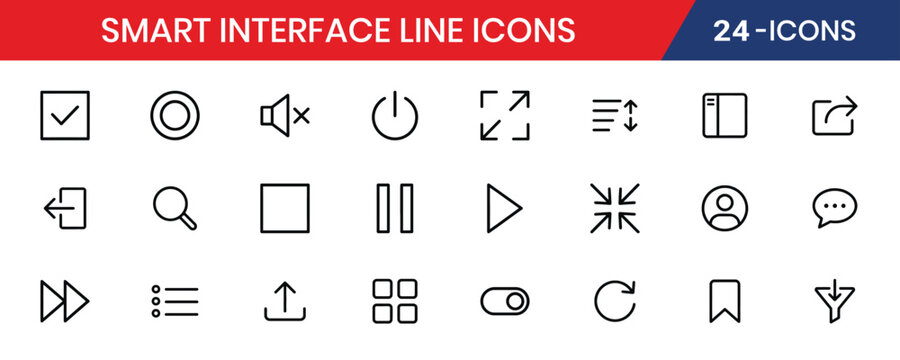 Smart Interface Dashboard Menu Navigation Icons