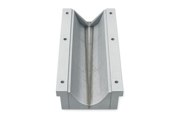 Concrete drainage channel with V-shaped profile for water flow management