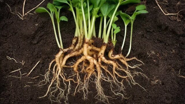 Seedlings Growing in Soil.
