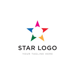 Modern and unique geometric star abstract logo template design. Logo for business, brand and company.