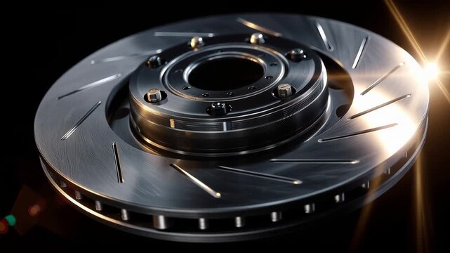 17Cinematic close-up of brake calipers with discs and pads, industrial metallic textures, high-contrast lighting, isolated on black background, professional auto repair visual
