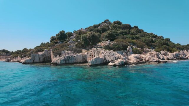 Simena Castle is an ancient Lycian fortress in Kalekoy village of the Demre district in the Antalya Province of Turkey.