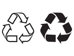 Obraz premium RECYCLE ICON SILHOUETTE