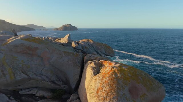 Cliffs With Strange Shapes At Cant&iacute;s de Papel Near Mor&aacute;s In Lugo, Spain. Aerial Shot
