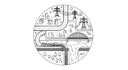 Fototapeta premium Simple City Design Element