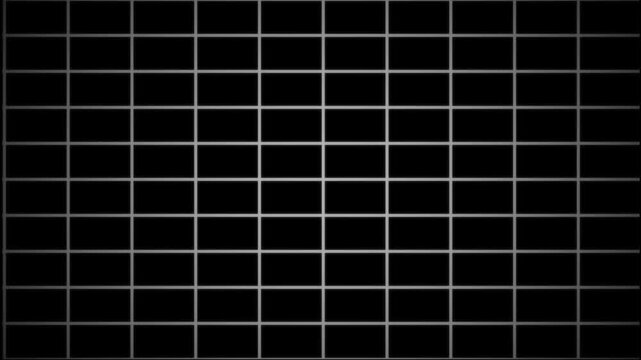 Dark background with a silver grid pattern divided vertically by a subtle gradient transition Keywords: grid, background, pattern, silver lines, dark, abstract, geometric, texture