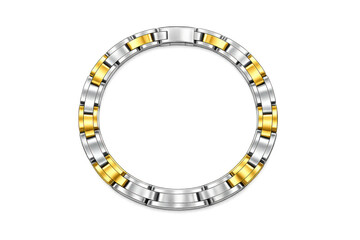 Elegant silver and gold link bracelet, a symbol of luxury and timeless style