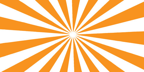 Obraz premium Orange sunburst background with vintage grunge texture features abstract sun rays and a retro vector pattern in a summer sunrise wallpaper design