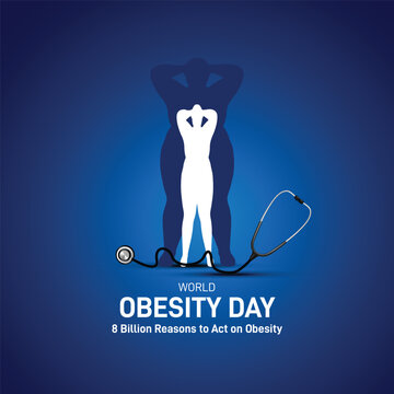 world obesity day 2026. world obesity day concept poster, banner, social media post, postcard, background, backdrop, template, greetings card, web banner, cover vector design etc.