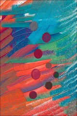 Abstract background in red, green and blue Colors. Digital compositing in the form of a background graphic with acrylic texture.